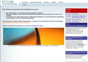 ECweb Bildschirm Entry Page